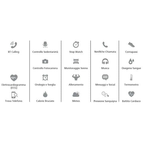 Smartwatch KW-P002 Impermeabile 3 ATM Display Touch con Bluetooth Cardiofrequenzimetro Nero Siderale - Italia - Foto 7