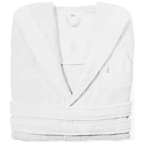 Accappatoio Con Cappuccio E Tasche In Spugna Mod. Joy Tinta Unita Bianco L-xl Bianco - Foto 1
