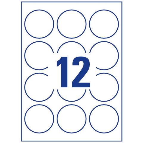 L7104REV-25 etichetta autoadesiva Cerchio Permanente Bianco 300 pz - Foto 2