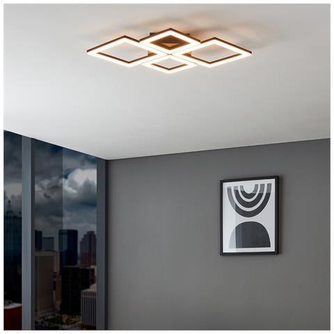 Plafoniera Moderna Paranday-z 4 Led Acciaio Nero - Foto 1