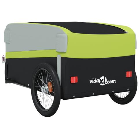 Rimorchio Da Bici Nero E Verde 45 Kg In Ferro - Foto 10
