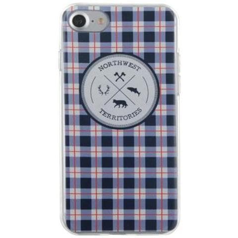 Cover Per Iphone Se 2020/8/7 Morbido Motivo A Quadretti Nord Ovest, Blu - Foto 1