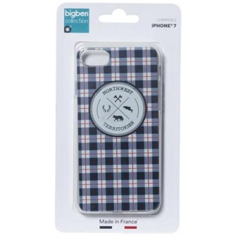 Cover Per Iphone Se 2020/8/7 Morbido Motivo A Quadretti Nord Ovest, Blu - Foto 2