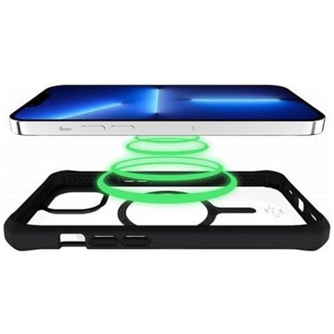 Cover Per Iphone 14 Rinforzata Ibrida Solida Compatibile Con Magsafe, Trasparente - Foto 3