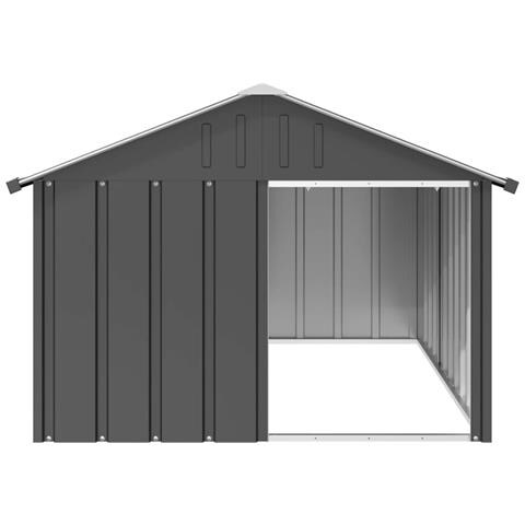 Casetta per Cani Antracite 116,5x153x81,5 cm Acciaio Zincato - Foto 2