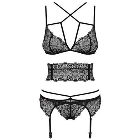 Set Di Lingerie Con Pizzo Obsessive Frivolla (4 Pcs) - Foto 2