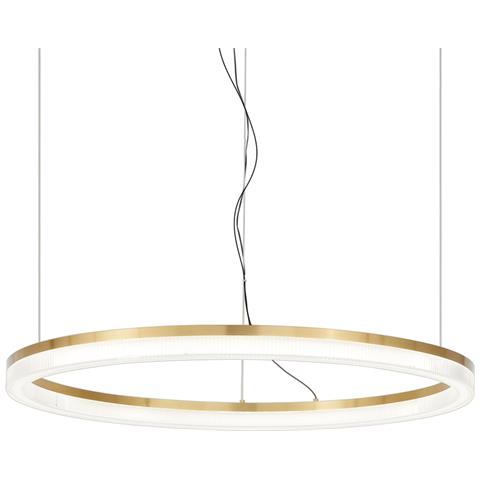 Lampadario A Sospensione Contemporaneo Crown Metallo Ottone Led 42w 3000k Ip20 - Foto 1