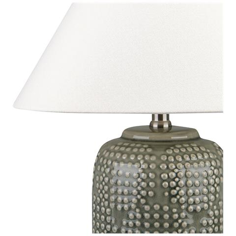 Lampada Da Tavolo Mussel Ceramica Grigio - Foto 2