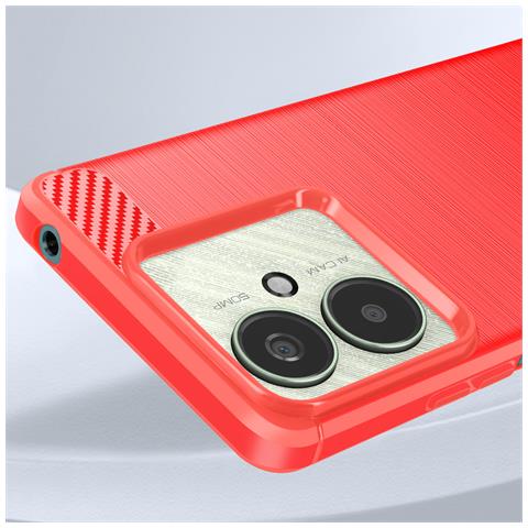 Cover Per Xiaomi Redmi 13c Flessibile Effetto Carbonio Spazzolato - Foto 5