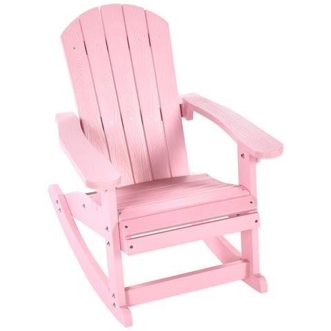 Sedia A Dondolo Per Bambini Rosa Adirondack - Foto 8