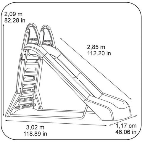 Scivolo Gioco Da Giardino Con Acqua Cm 285 Grande Mega Slide - Foto 4