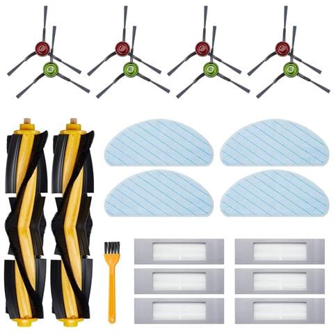 21 Parti Accessori Ecovacs Deebot Ozmo 920, 950, T5, T8 Aivi Max, 2 X Spazzola Principale, 8 X Spazzola Laterale, 6 X Filtro, 4 X Panno Per Mocio, 1 X Spazzola Per La Pulizia Multicolor - Foto 1