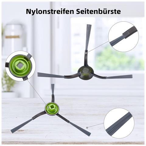 21 Parti Accessori Ecovacs Deebot Ozmo 920, 950, T5, T8 Aivi Max, 2 X Spazzola Principale, 8 X Spazzola Laterale, 6 X Filtro, 4 X Panno Per Mocio, 1 X Spazzola Per La Pulizia Multicolor - Foto 5