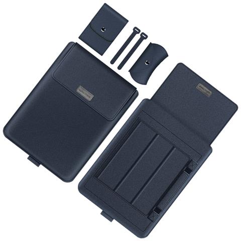Custodia Per Laptop, Custodia Protettiva In Pelle Pu Navyblue 11-12 Pollici - Foto 2