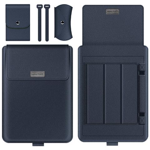 Custodia Per Laptop, Custodia Protettiva In Pelle Pu Navyblue 11-12 Pollici - Foto 3