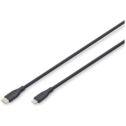 Cavo di collegamento in silicone Lightning, USB-C - Lightning, 2 m, nero - Foto 1