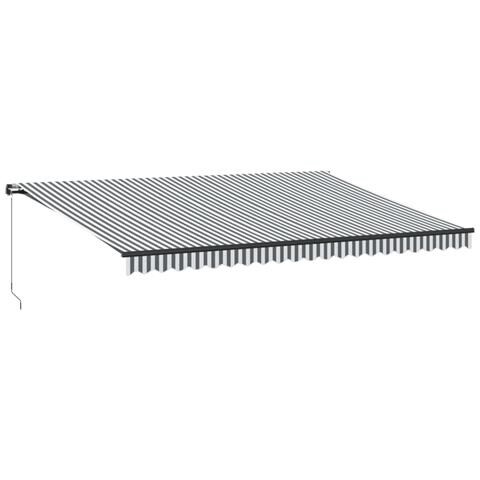 Tenda Retrattile Manuale Con Led Antracite E Bianco 500x350 Cm - Foto 2