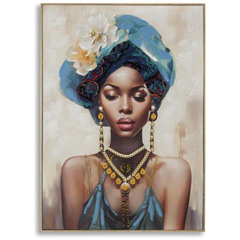 Stampa Su Tela Africa 21 - Multicolore - Legno - 72x4,5x102 Cm - Foto 1