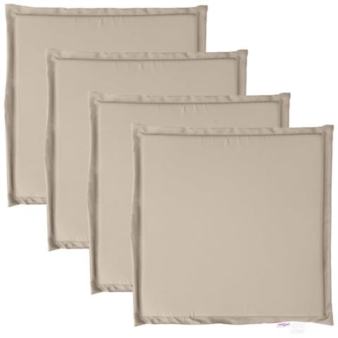 Lusso Casadino - Imbottitura Per Seduta Giardino 4pz Tortora 45x45x2 Cm Quadrato - Foto 1