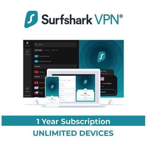 Surfshark | Vpn – 1 Anno Unlimited Devices | 1 Anno | Con Vpn | Attivazione E-mail - Foto 1