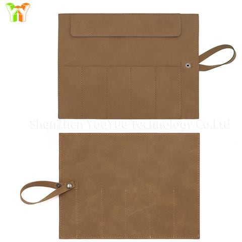 Custodia Portatile Per Iwatch In Pelle Pu A Rotolo Coffee - Foto 3