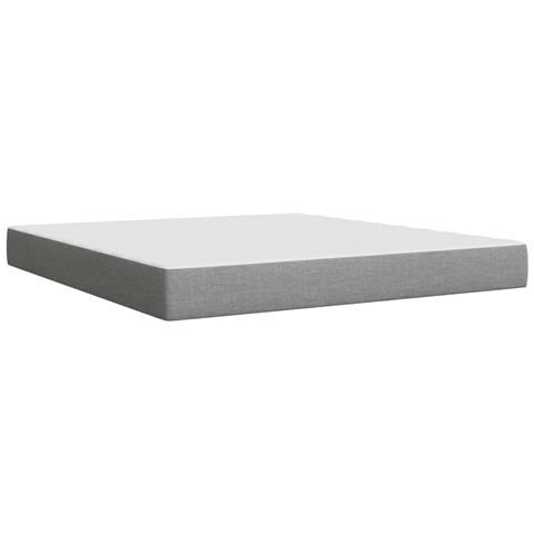Giroletto a Molle con Materasso Grigio Chiaro180x200 cm Tessuto - Foto 9