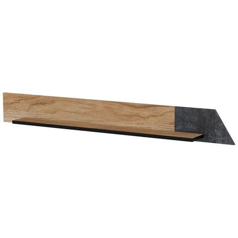 Scaffale OVO 130x20xH15 rovere /cemento - Foto 1