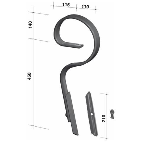 Molla Flex Jackpot Con Vomere 45x12mm Adattabile Kongskilde - Foto 2