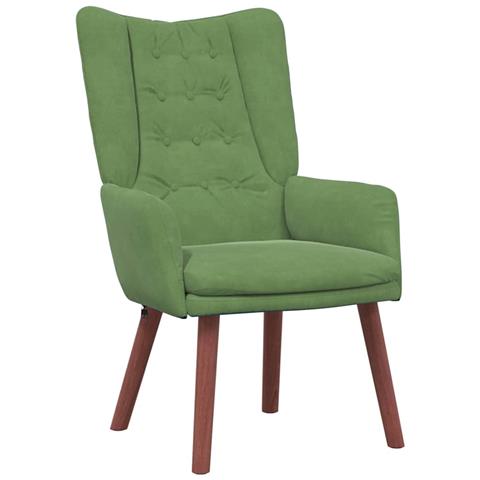 Sedia rilassante Verde chiaro 63 x 67 x 94 cm Velluto - Foto 1