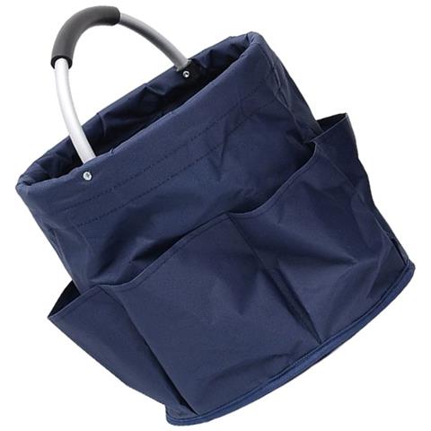 Cesto Da Picnic Pieghevole Portatile - Cesto Portaoggetti Pieghevole In Tessuto Oxford Navyblue - Foto 2