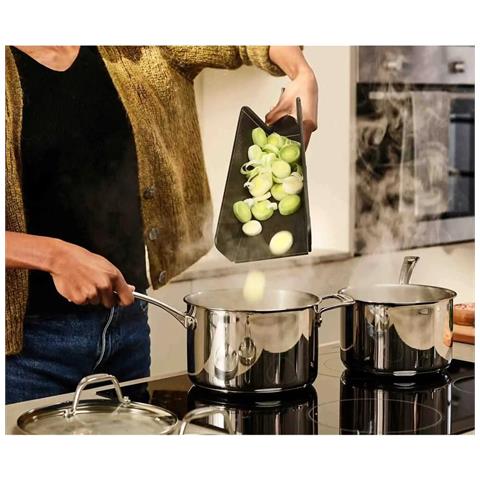 Tagliere Pieghevole Nero Chop2pot Plus Multifunzione Per Tagliare Tritare E Servire Base Antiscivolo Resistente Lavabile In Lavastoviglie Design Compatto E Funzionale - Foto 6