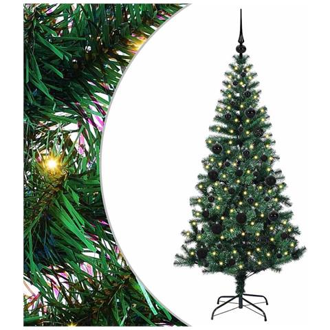 Albero di Natale artificiale con luci integrate Verde 150 cm - Foto 1