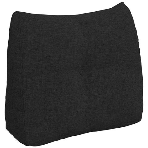 Cuscino per Schiena Nero 60 x 24 x 50 cm Tessuto - Foto 1
