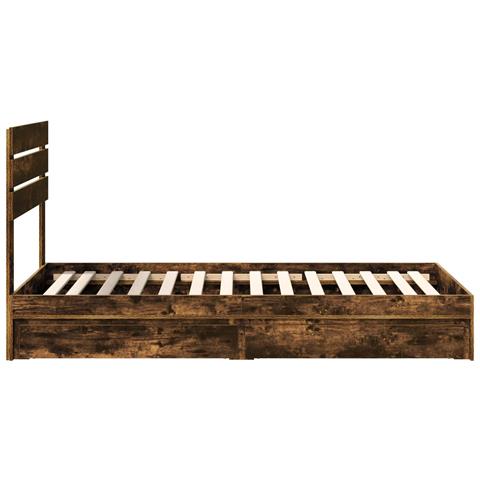 Letto con Contenitore Rovere fumé 75 x 190 cm Legno multistrato - Foto 9