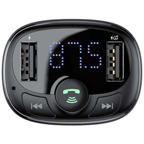 Caricatore Doppia Porta Usb Per Auto Con Trasmettitore Fm E Bluetooth, Nero - Foto 5