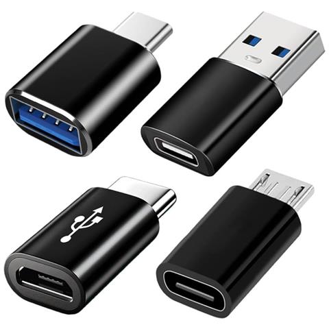 Set Di 4 Adattatori Usb-c: Adattatori Usb 3.0 E Micro Usb Per Maggiore Compatibilità - Foto 1
