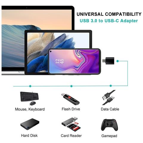 Set Di 4 Adattatori Usb-c: Adattatori Usb 3.0 E Micro Usb Per Maggiore Compatibilità - Foto 7