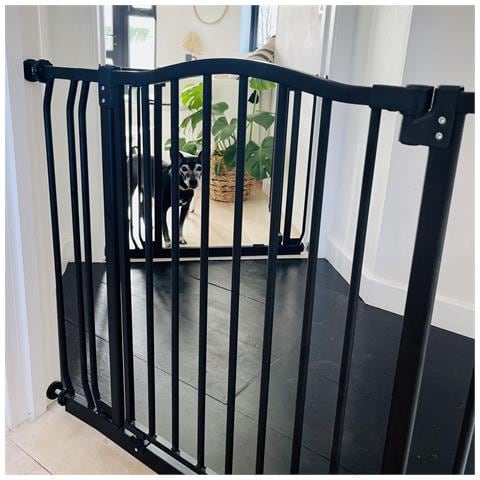 Bettacare Cancelletto Per Cani Con Parte Superiore Incurvata, 143cm - 152cm, Nero Opaco - Foto 4