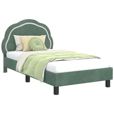 Struttura letto bambini con testata Verde Mare 80 x 160 cm - Foto 1