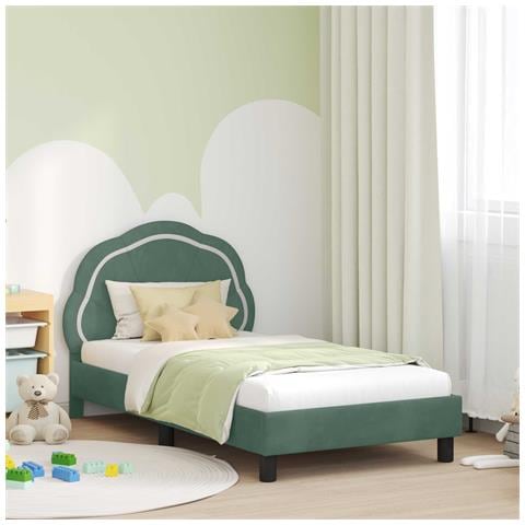 Struttura letto bambini con testata Verde Mare 80 x 160 cm - Foto 2