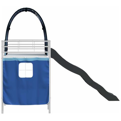 Struttura del letto loft per bambini Bianco e Blu 99,5 x 190 cm - Foto 9