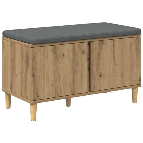 Panca per ingresso con porta Rovere Artigianale 80 x 38 x 46 cm - Foto 1