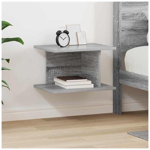 Comodino Grigio Sonoma 40 x 30 x 25 cm Legno multistrato - Foto 2