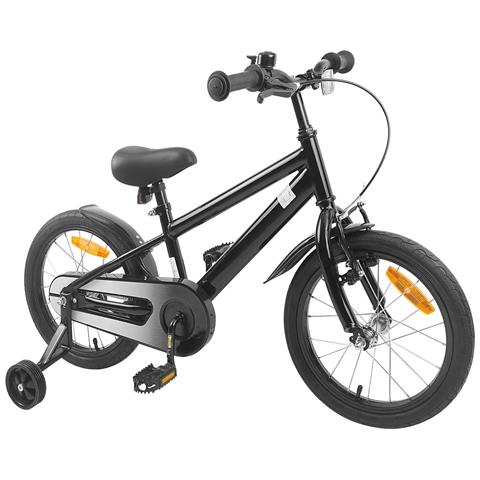 Bicicletta per Bambini 16 Pollici per bambini di 4-6 anni Nero - Foto 2