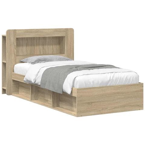 Telaio del letto con storage Rovere Sonoma 90 x 190 cm - Foto 1