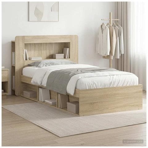 Telaio del letto con storage Rovere Sonoma 90 x 190 cm - Foto 2
