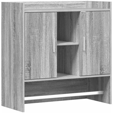 Scaffale da parete A parete Sonoma grigio 80 x 36 x 80 cm - Foto 1