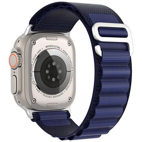 Cinturino Orologio per Apple Watch - Poliestere, Blu Navy, Blu - Foto 1