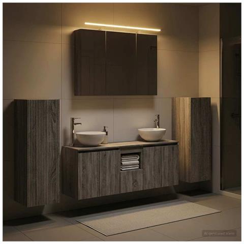 Set di mobili per il bagno 6 pcs Sonoma grigio - Foto 2