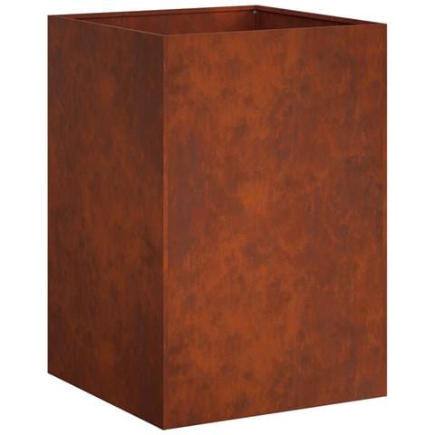 Vaso da giardino Ruggine 40 x 40 x 75 cm Acciaio Corten - Foto 1